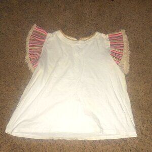 THML Cream Tee Blouse Top Festive L